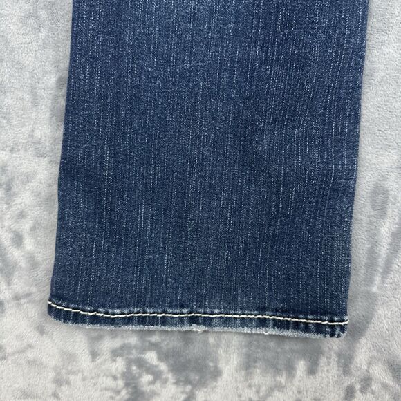 Silver Jeans Womens Sz 27/31 Actual 26/29 Suki Mid Rise Slim Boot Cut Dark Blue - Picture 10 of 16